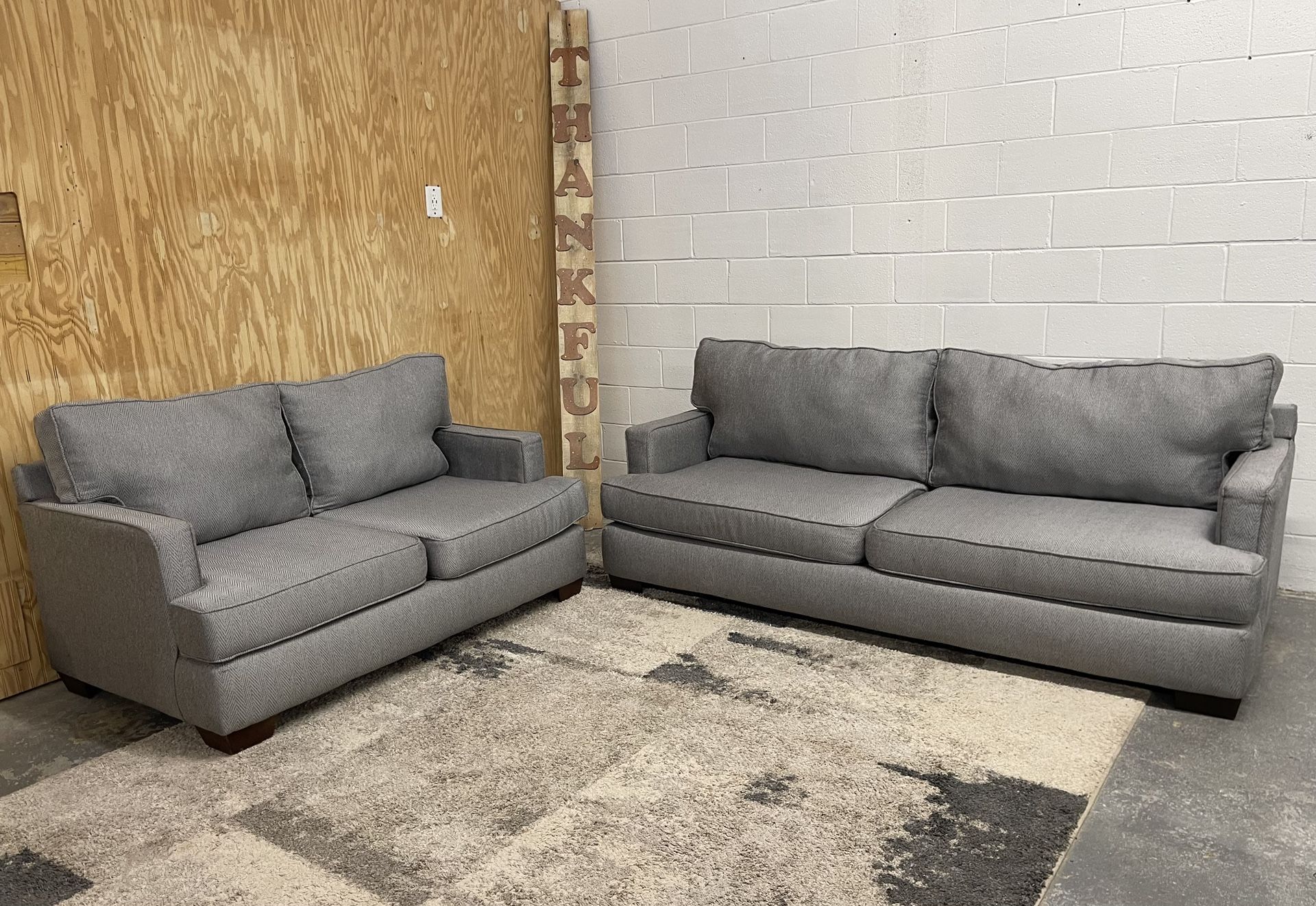Gray Sofa & Loveseat