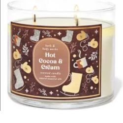 Bath and Body Works Hot Cocoa and Cream 3 Wick Candle