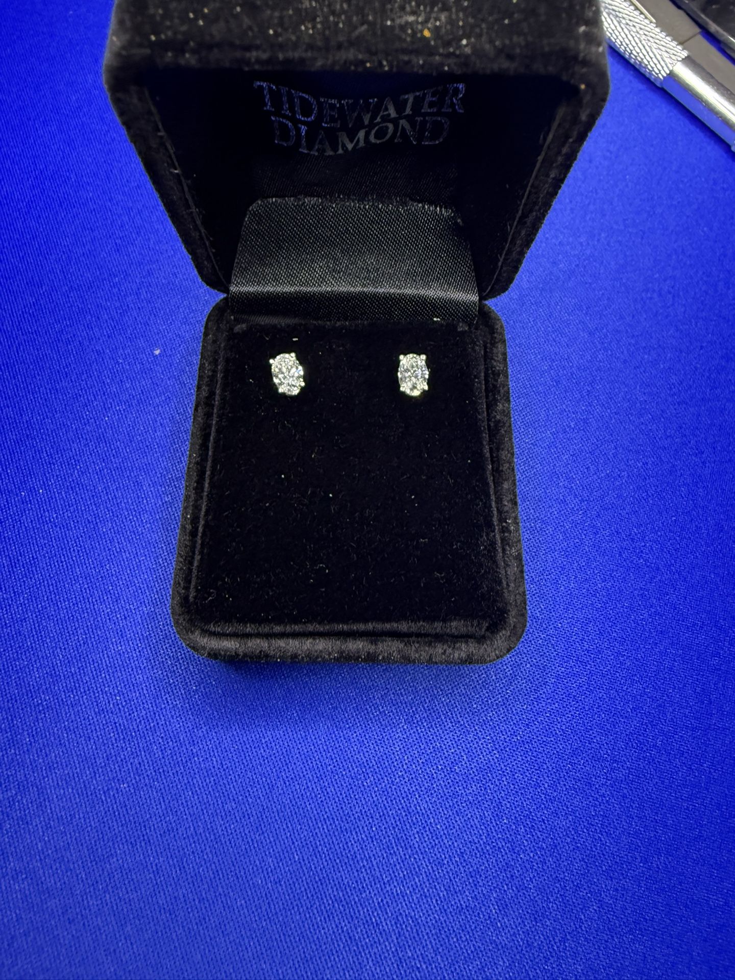 Oval Diamond Earrings