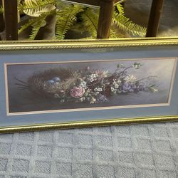 Vtg Glynda Turley Framed Print 1991