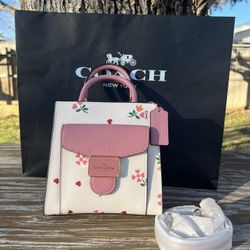 Coach Mini Pepper Crossbody With Heart Petal Print