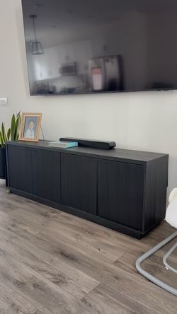 Black Fluted Sideboard Media Console