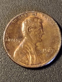 1987 D penny