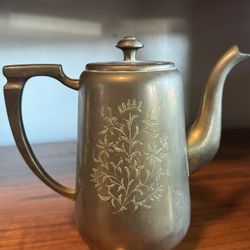 vintage brass teapot,