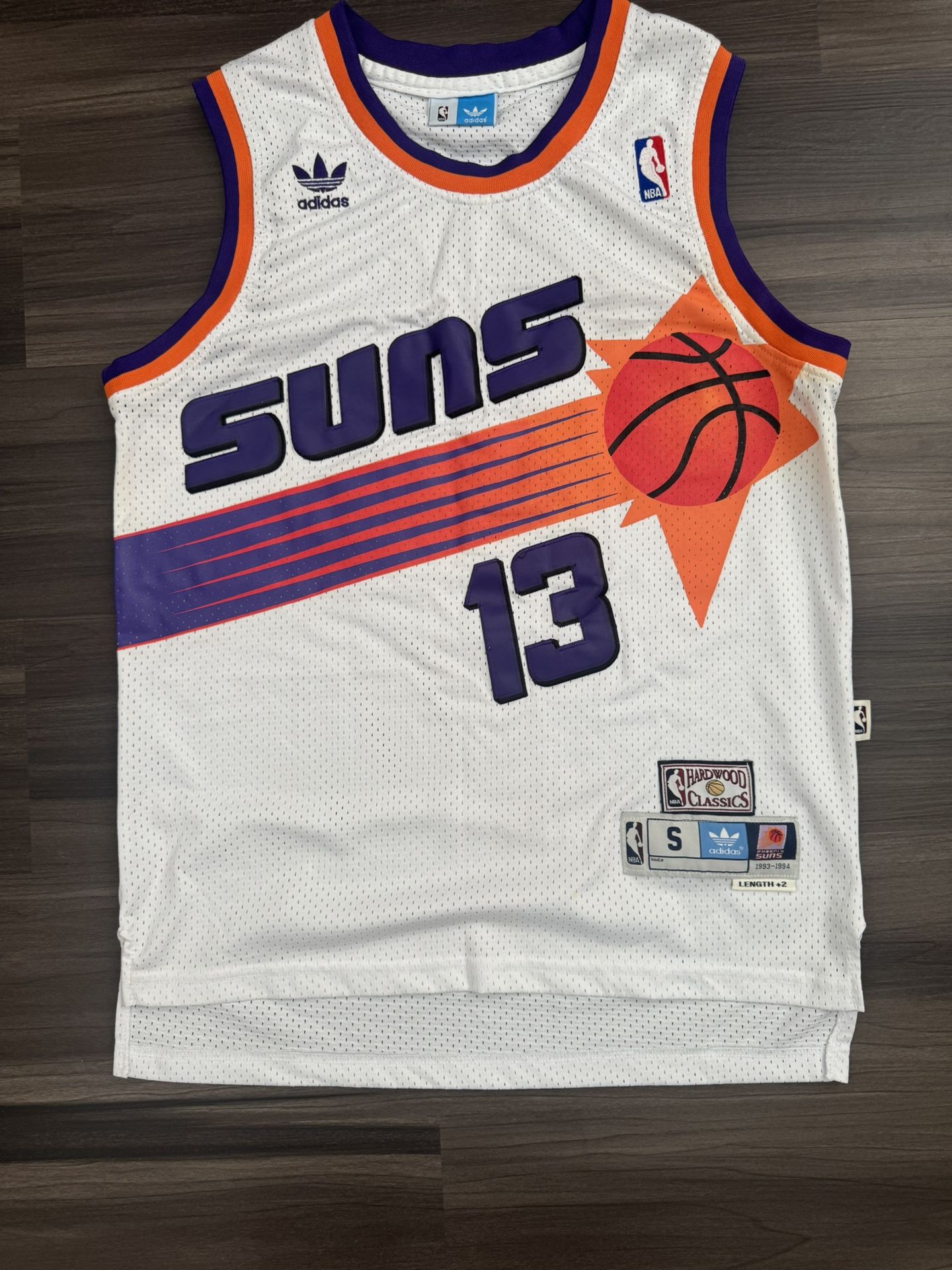 Adidas Hardwood Classics Phoenix Suns #13 Steve Nash NBA Basketball Jersey Sz S