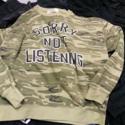 Camo funny sweatshirt (S)