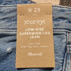 NWT Madewell Curvy Low-Rise Super Wide-leg Jeans