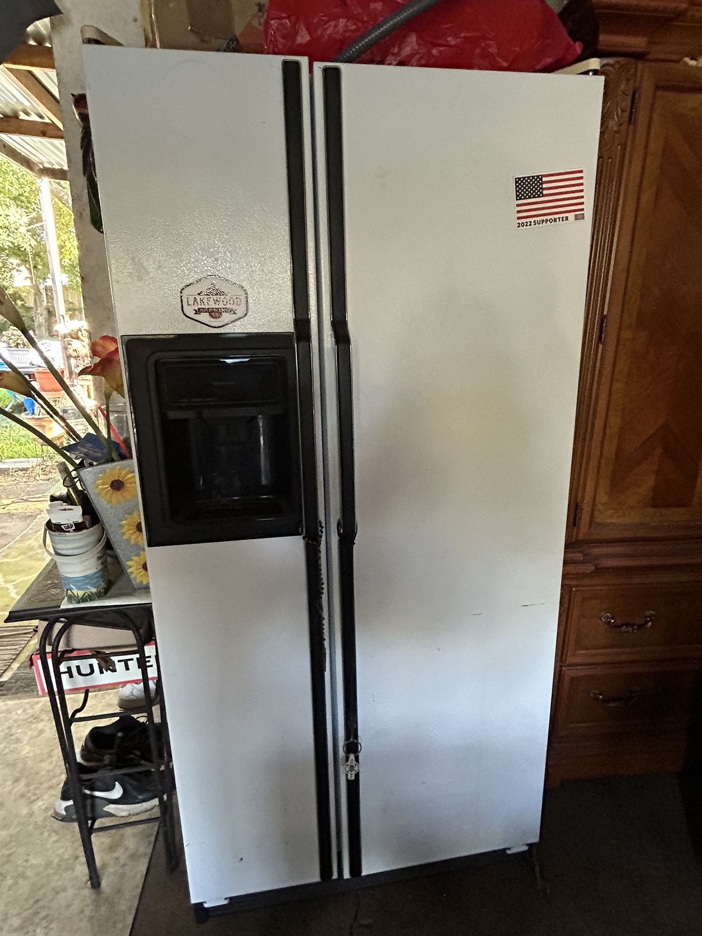 White 2 Door Kenmore Refrigerator