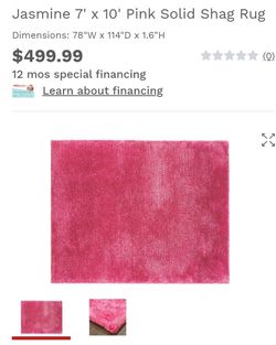 Pink Shag Rug 7x10