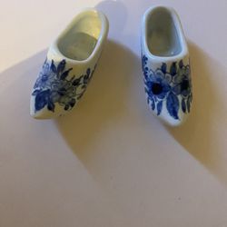 Porcelain Cream And Blue Boots 