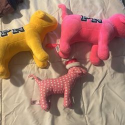 Pink Nation Stuffed Dogs