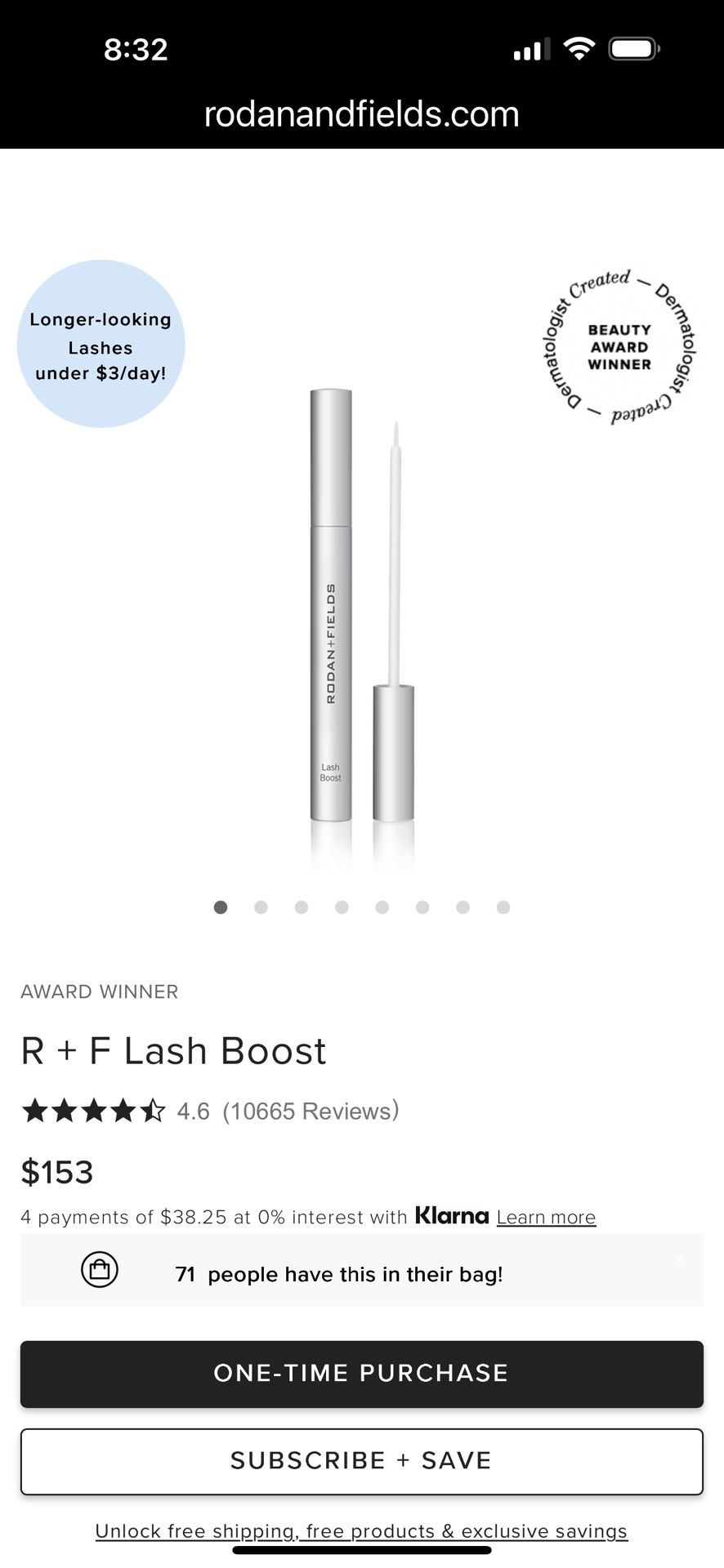 Rodan & Fields Eye Lash Serum Brand New!