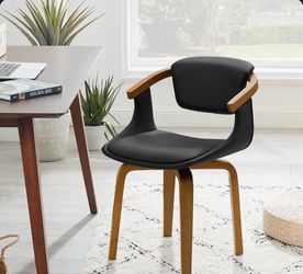 Breckston Swivel Faux Leather Home Office Task Desk Chair