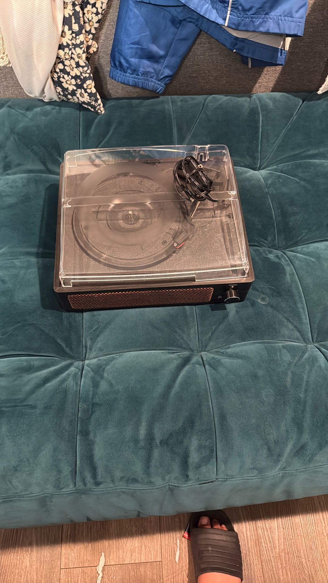WOKODER vinyl Record Player, Turntable, Color Black