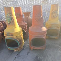 CHIMNEY CHIMINEAS CLAY $140 EACH (4' FEET TALL)