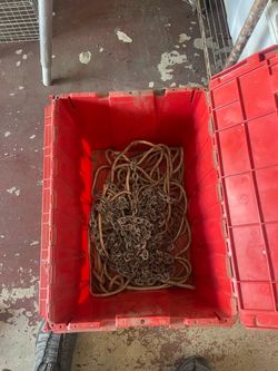 Boat anchor chain and rope