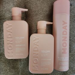 Monday shampoo, Conditioner and hairspray bundle 