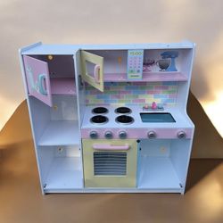 Large pastel kitchen play toy . 16deep x 43W x 48H .