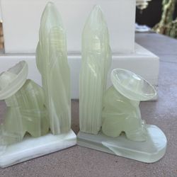 Vintage Onyx Sleeping Hombres Bookends