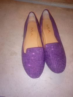 Purple sparkly flats