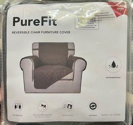 Purefit Reversible Chair Furniture Cover Chocolate Color 