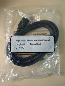6 foot high speed hdmi cable with Ethernet
