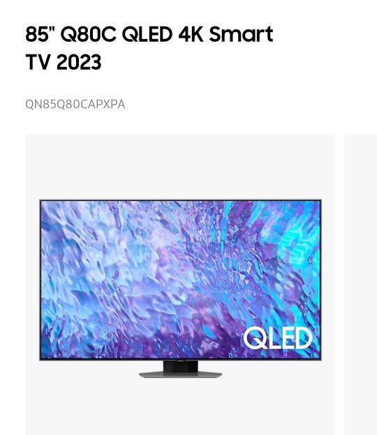 SAMSUNG 85"INCH QLED 4K Q80C