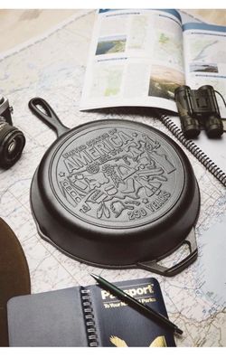 Lodge L8SK3 10.25 inch Cast Iron Skillet 250th Anniversary Special Logo NEW