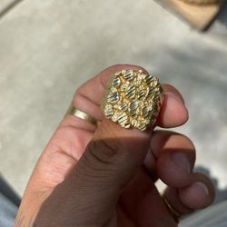 10k Gold Nugget Ring 