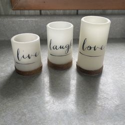 Live Laugh Love Candles