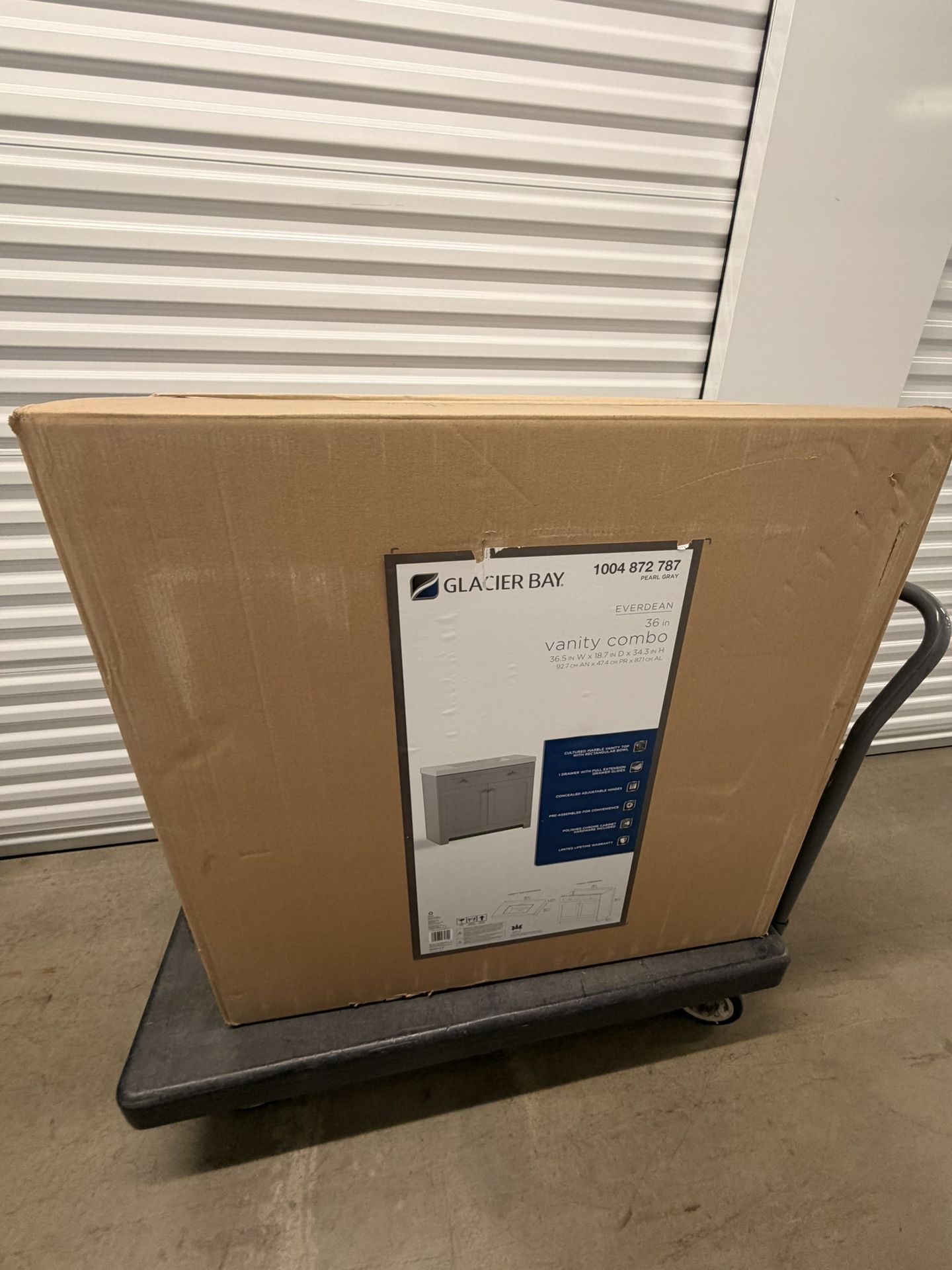 36 Inch Grey Vanity Combo With Top And Sink