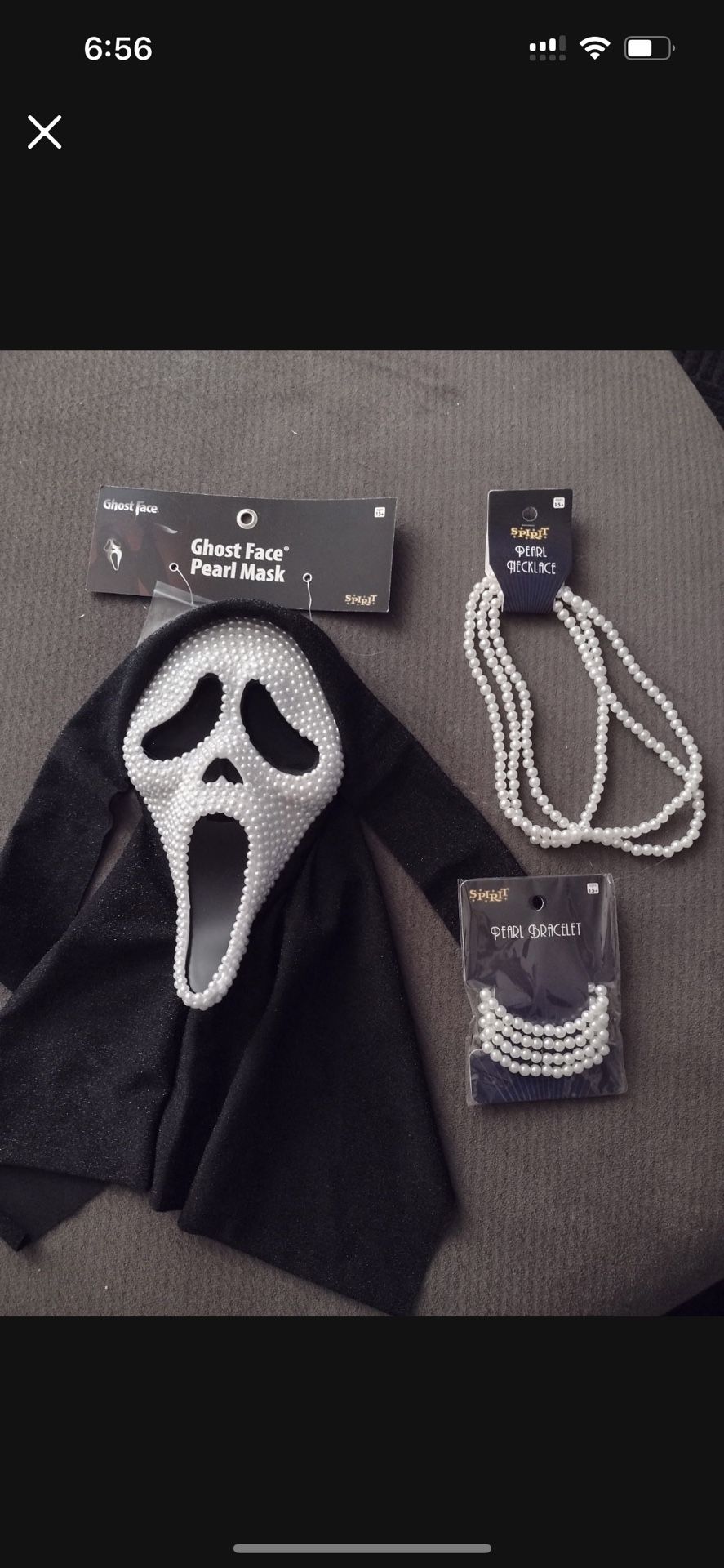 Ghost Face Pearl Mask