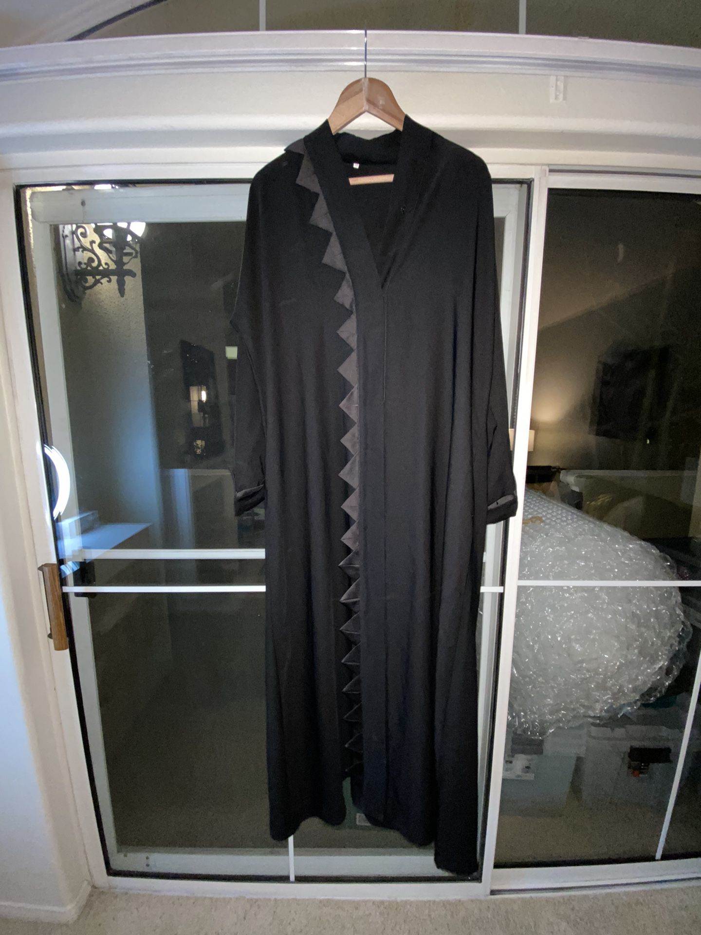 Abaya Womens Muslim Dress Medium Large As 56 Black Silky
