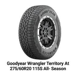 NEW Goodyear Wrangler Territory At 275/60R20 115S All- Season TIRE
