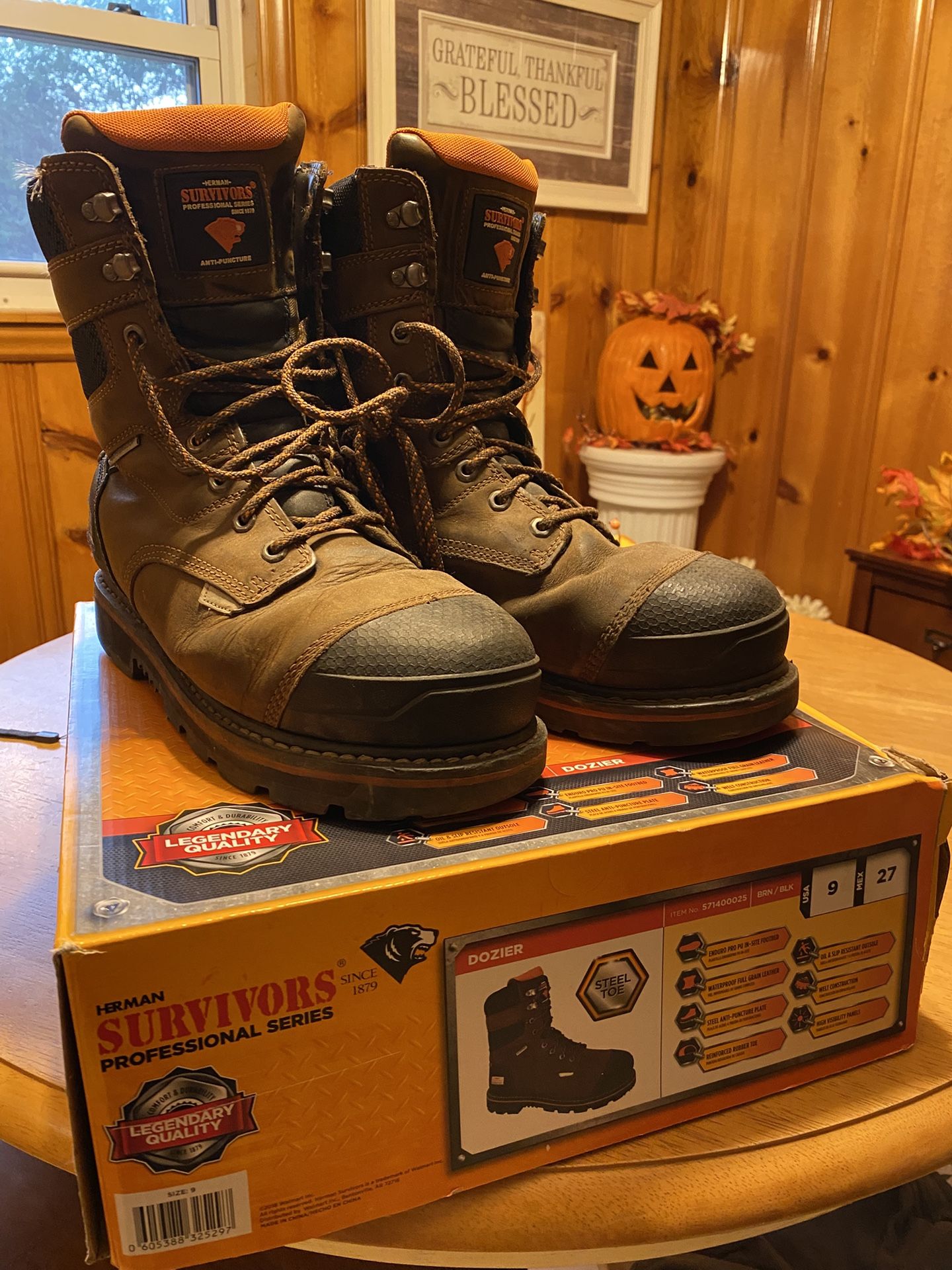 Men’s Like New Steele Toe Boots