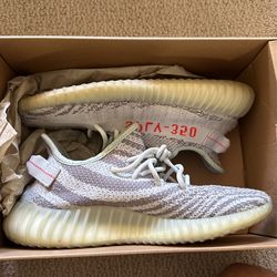 Yeezy Boost 350 V2, Blue Tint, Size 10
