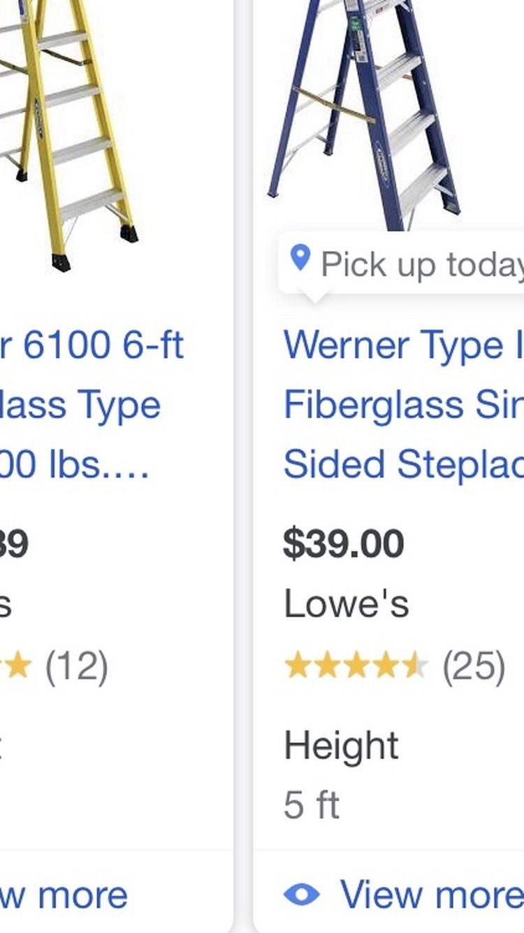 6 foot ladder (yellow)