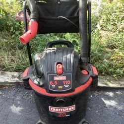 Craftsman 20 Gallon Wet/Dry 6.5 HP  110 Blowing MPH Vacuum On Wheels