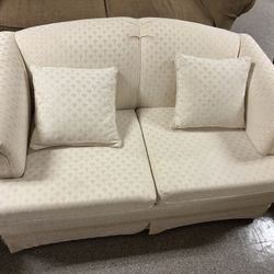 Cream Loveseat – Clean & Classic Design