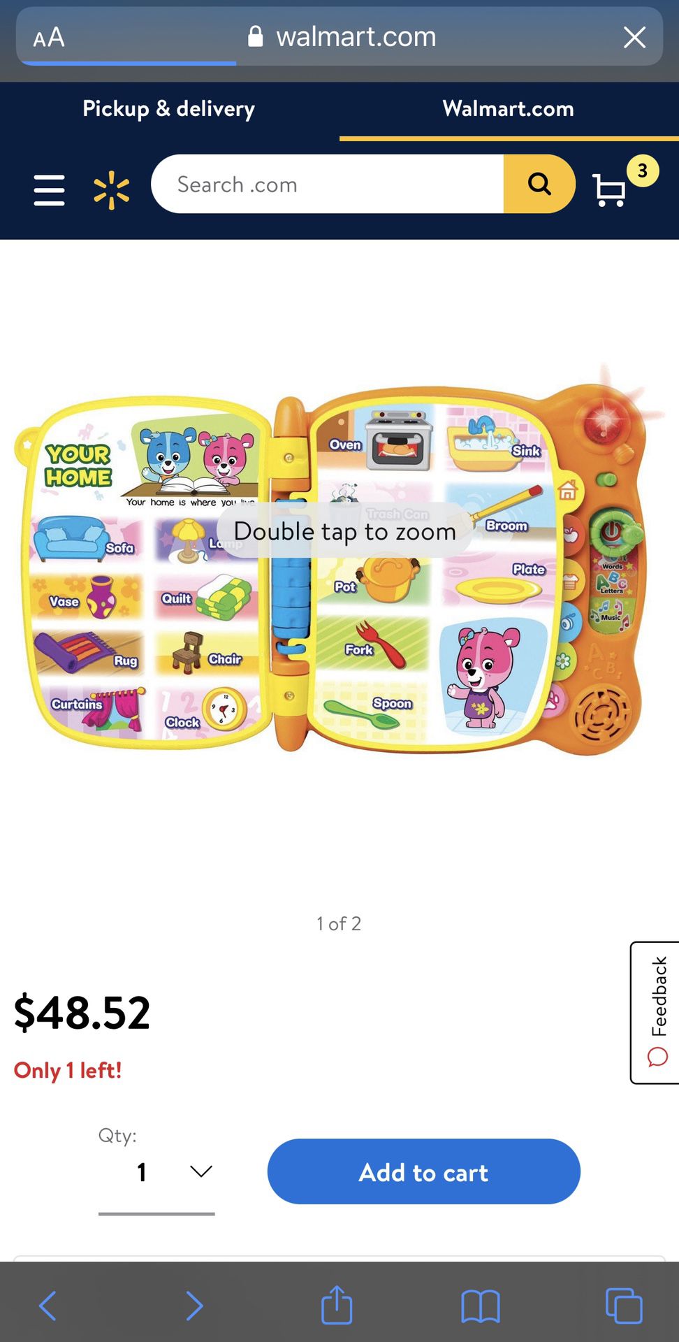 Kids Touch and Teach Workbook - Toys