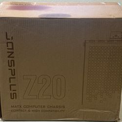 JONSPLUS Z20 Micro-ATX Mini Tower PC Case, Orange/Black - New