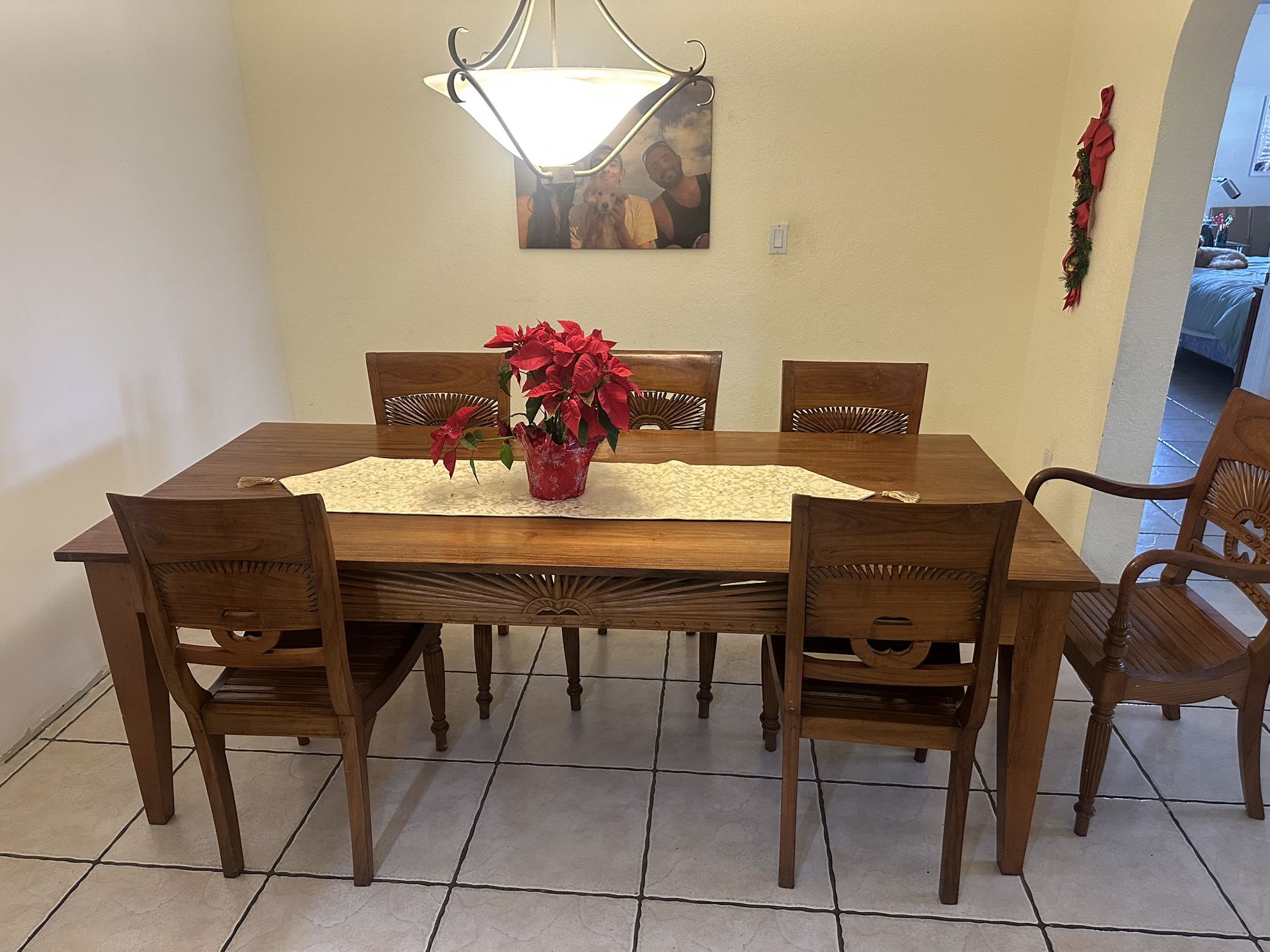 Solid Wood Large Dining Table