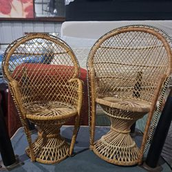 Pair Of Doll Peacock Chairs 