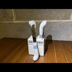 Vintage Ceramic Butter Knives with Holder