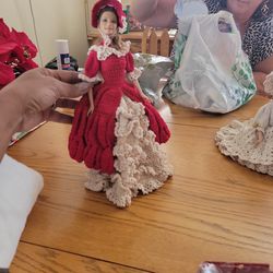 Crocheted Clothes For Barbies. Victorian Wedding Dress