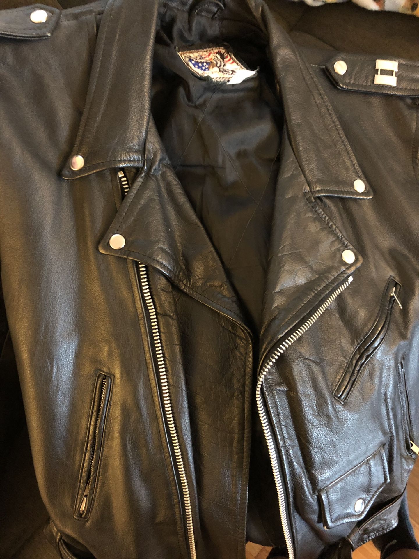 90s Leather Biker Jacket from Wilson Leather