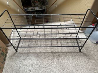 Black Shoe Rack 42”x24”x11.5”