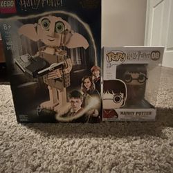Harry Potter Funko And Dobby Lego Set 