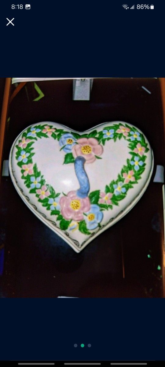 Heart Shapped Ceramic Box