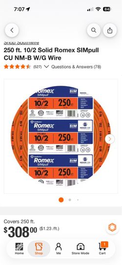 10/2 romex electrical wire